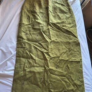 Ann Taylor olive green floral maxi skirt